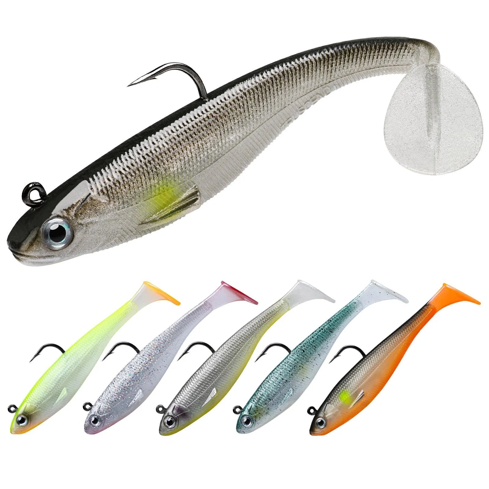 Señuelo de pesca Shad Swimbait Paddle Tail para lubina 