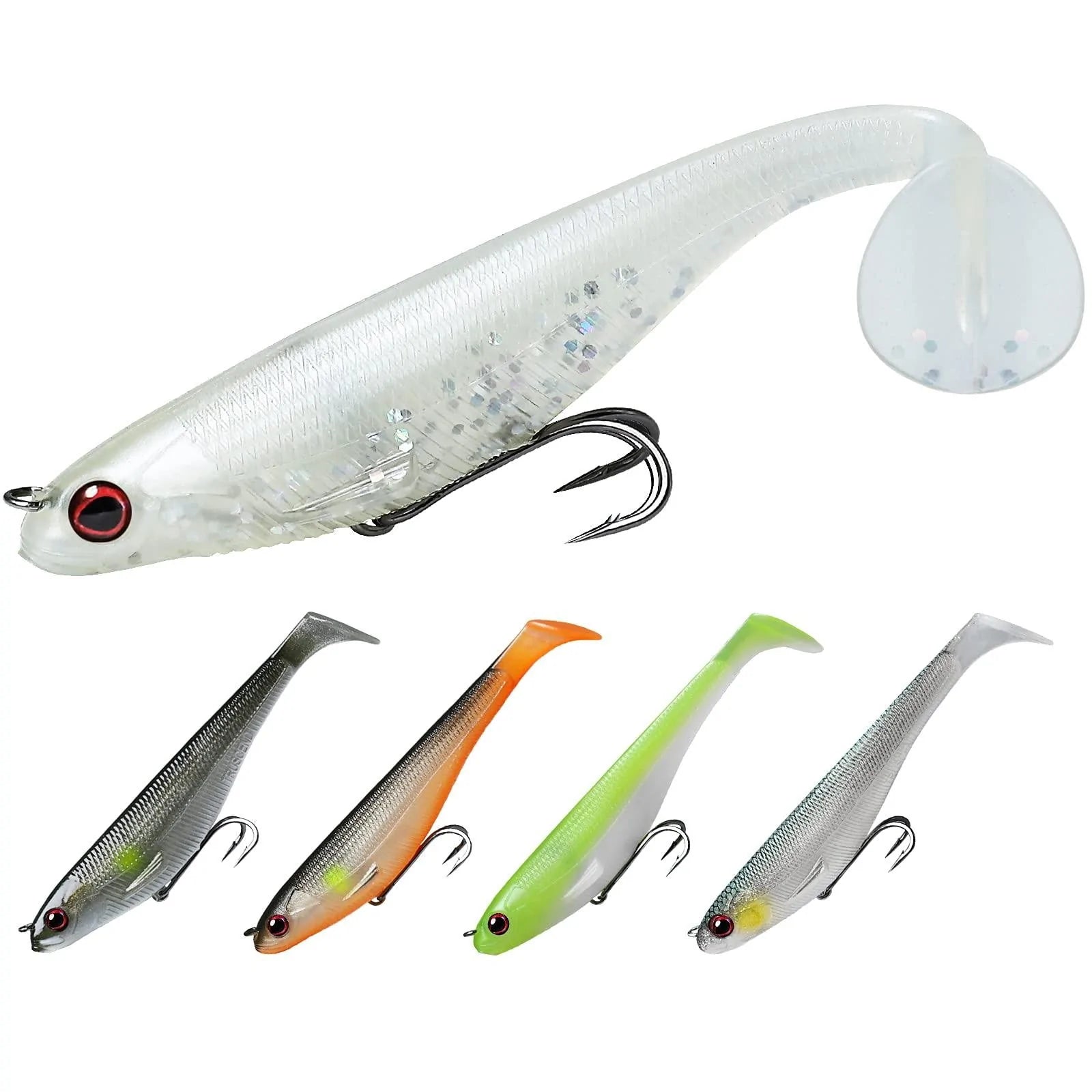 Señuelo de pesca Shad Swimbait Paddle Tail para lubina 