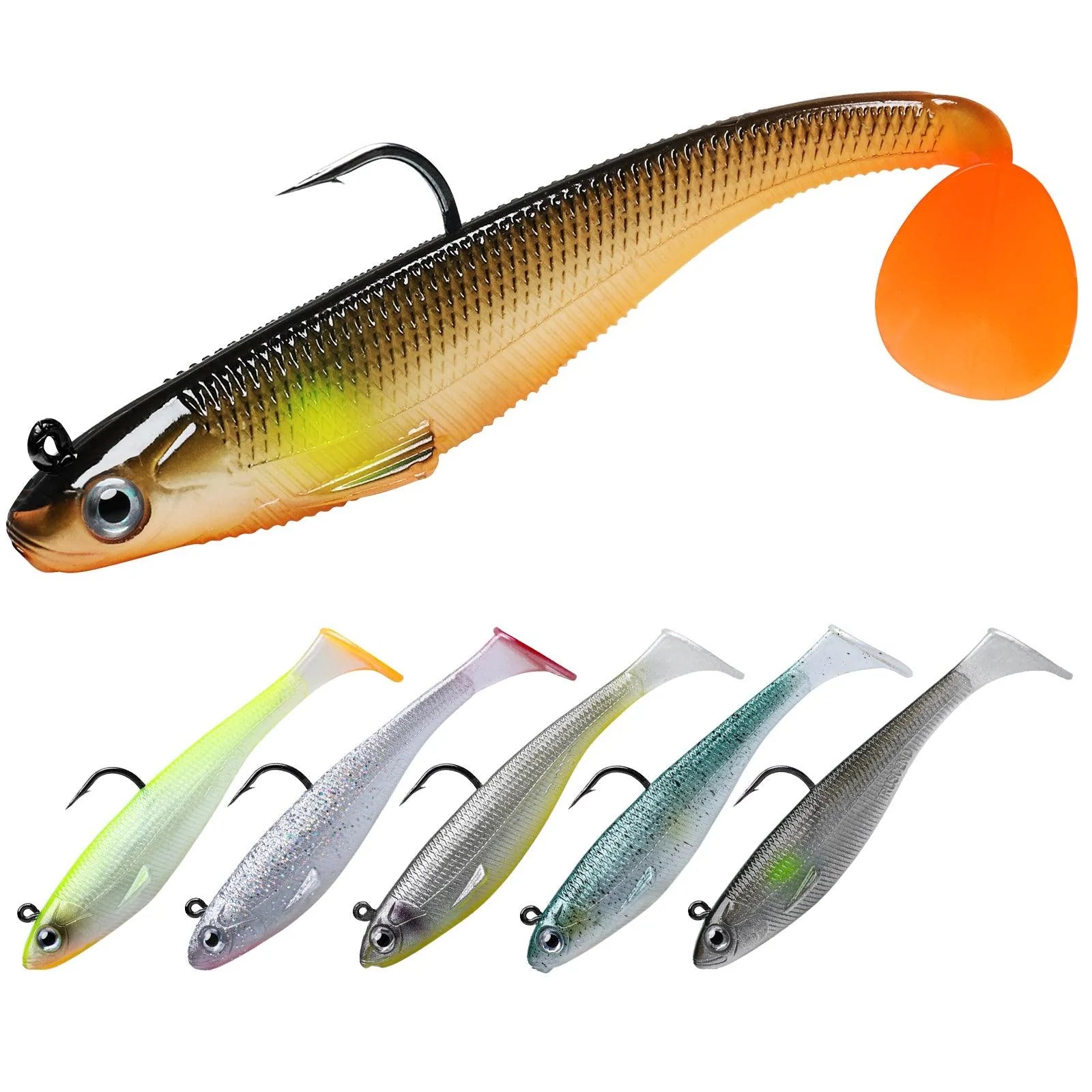 Señuelo de pesca Shad Swimbait Paddle Tail para lubina 