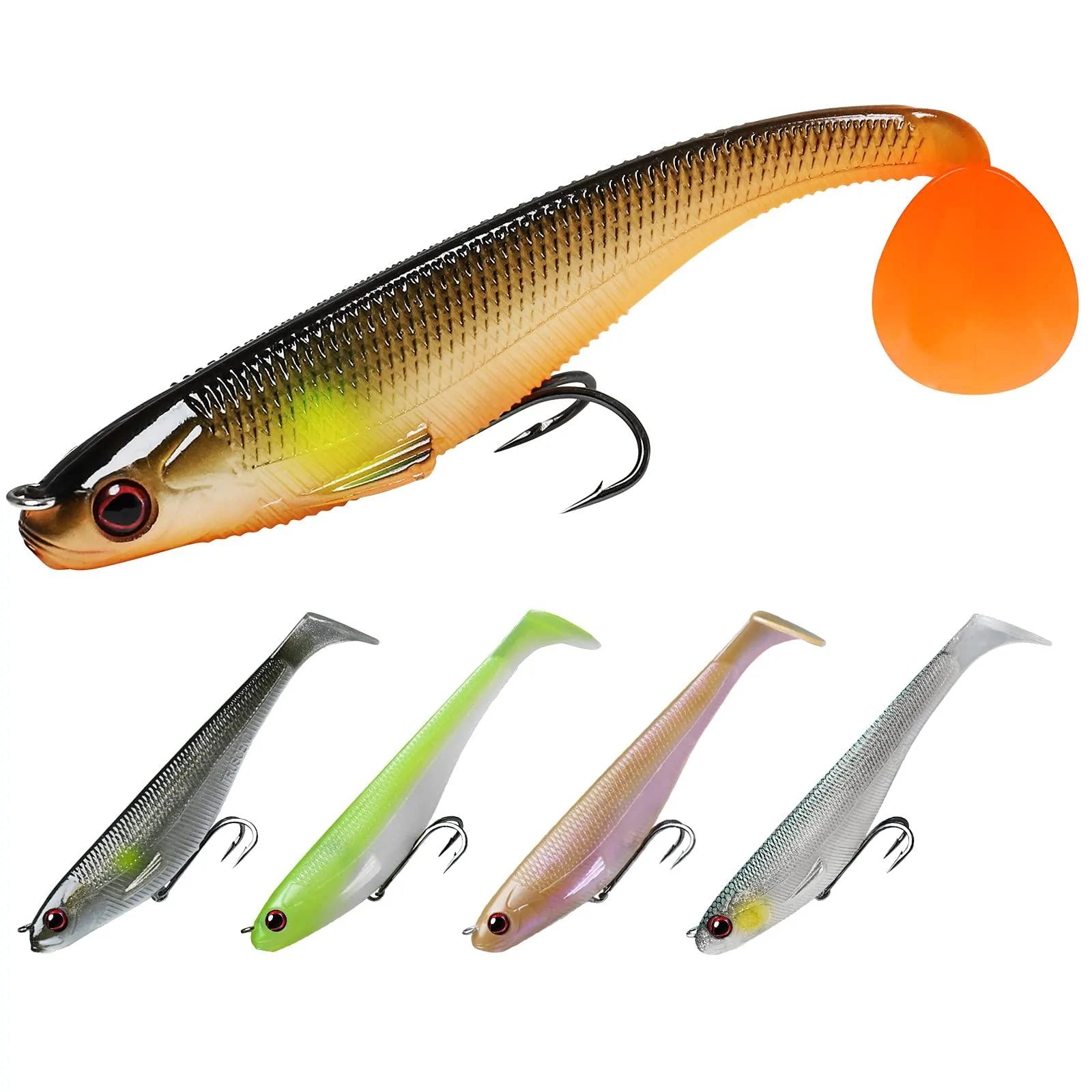 Señuelo de pesca Shad Swimbait Paddle Tail para lubina 