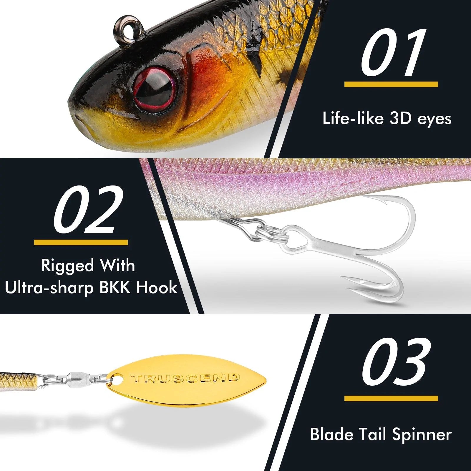 Soft Plastic Jig Head Fishing Lure with Spinner Tail