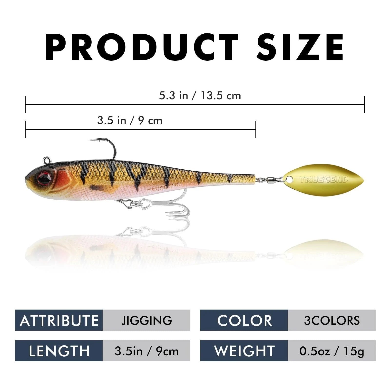 Soft Plastic Jig Head Fishing Lure with Spinner Tail