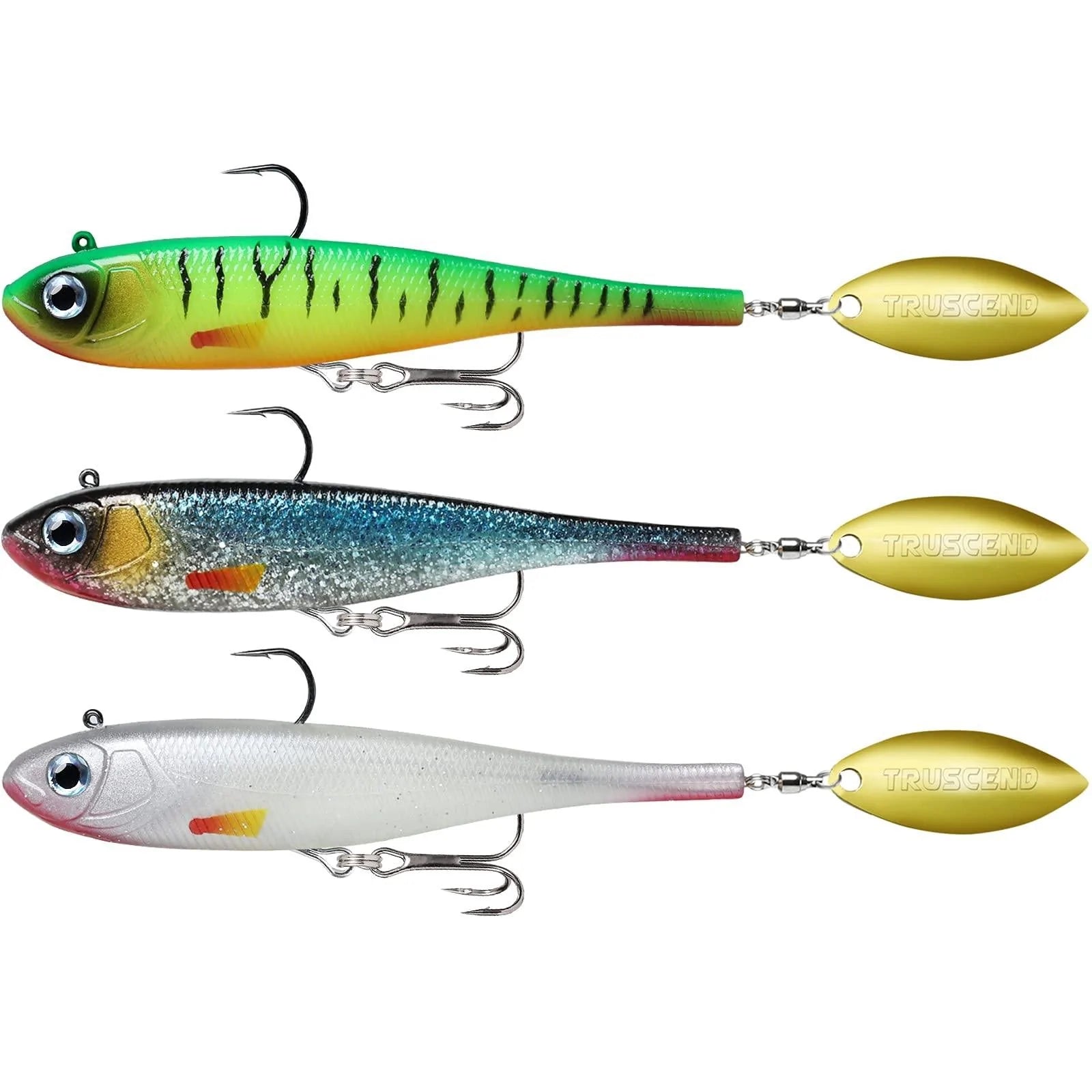 Soft Plastic Jig Head Fishing Lure with Spinner Tail