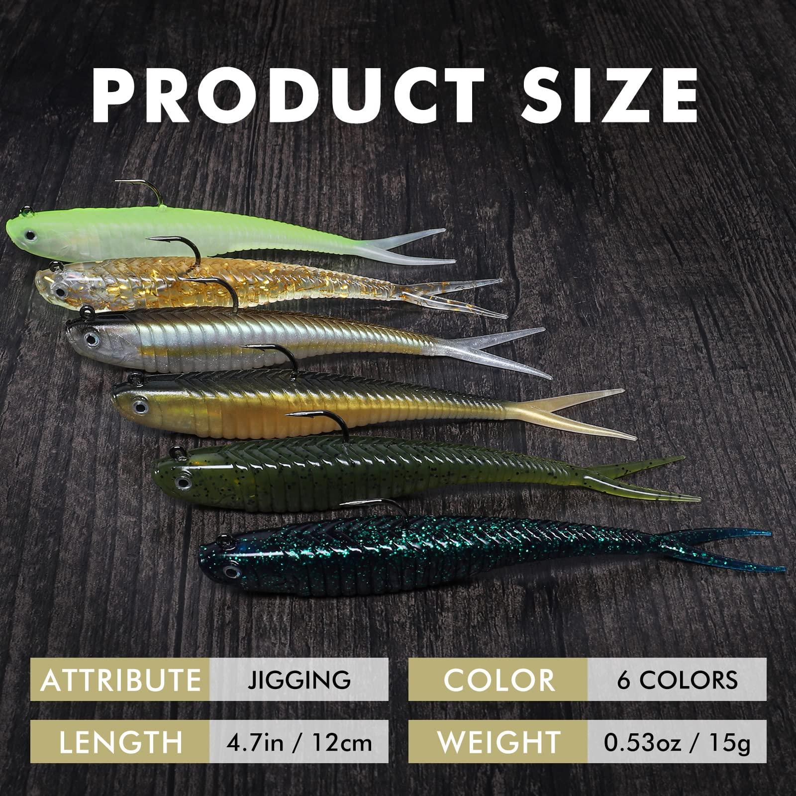 Split Paddle Tail Swimbait Fishing Lure for Bass