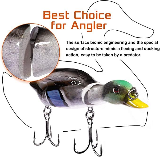 TRUSCEND Topwater Duck Fishing Lure for Bass