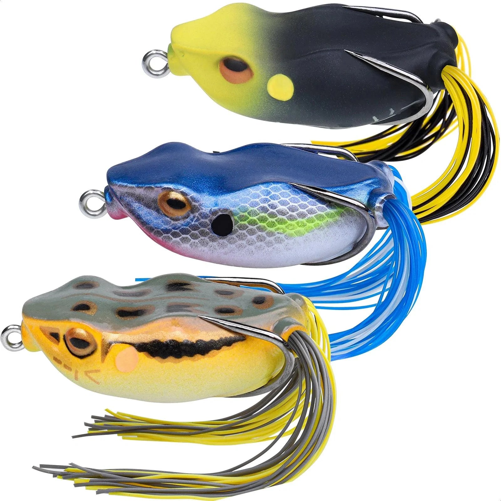 Topwater Weedless Frog Lure with Owner Hook