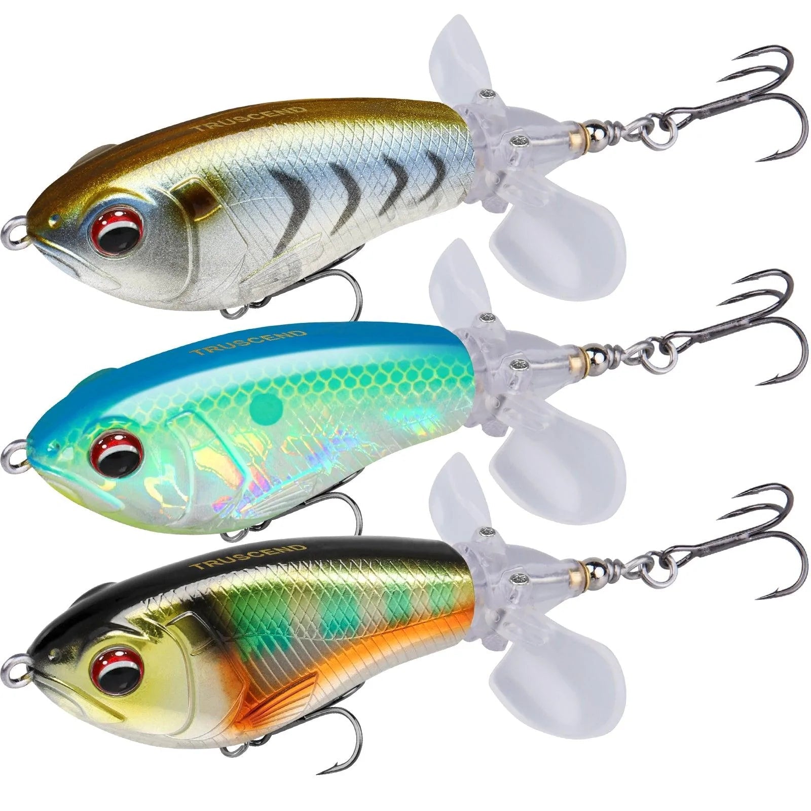 Señuelo TRUSCEND Topwater Revenge Plopper de doble hoja 