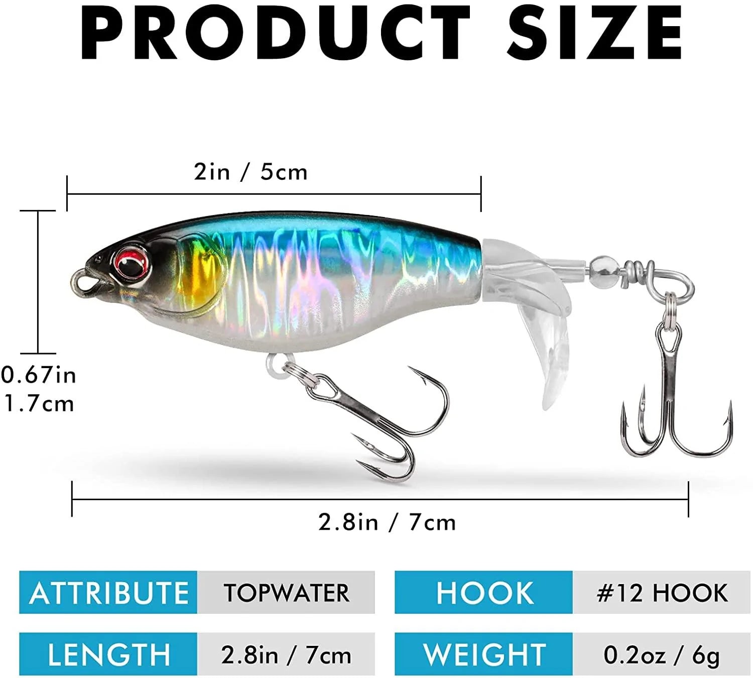 Topwater Revenge Plopper Lure Single Blade